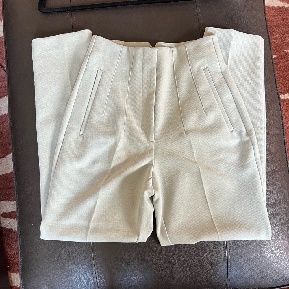 Mint Green High-Waisted Trousers